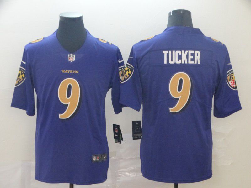 Men Baltimore Ravens 9 Tucker Navy Purple Nike Color Rush Limited NFL Jerseys